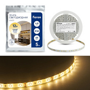 картинка Светодиодная лента Feron LS603 60SMD/м 4.8Вт/м IP20 12V 3000K от интернет-магазина К1-СТРОЙ