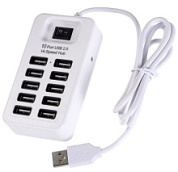 картинка Разветвитель USB 2.0 на 10 портов с выключателями, 1 м, P-1603 от интернет-магазина К1-СТРОЙ