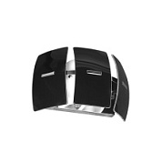 картинка 801617*** (MB2050-1BL) Бра LAMELLA 1х40W E14 ХРОМ/ЧЕРНЫЙ (в комплекте) от интернет-магазина К1-СТРОЙ