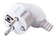 картинка Вилка угловая с заземлением PPG16-41-202 250В 16A IP20 белая STEKKER от интернет-магазина К1-СТРОЙ