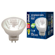 картинка Лампа светодиодная LED-MR11-3W-NW-GU4 GLZ21TR Uniel от интернет-магазина К1-СТРОЙ
