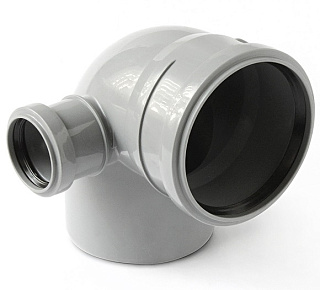 картинка Колено D=110 с отводом 50 левое ПП ПОЛИТРОН от интернет-магазина К1-СТРОЙ