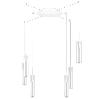 картинка Подвесная люстра Lightstar CILINO 6х40W GU10, матовый белый от интернет-магазина К1-СТРОЙ