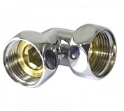 картинка Хромированный латунный уголок для полотенцесушителей, 1"x1" резьба внутр./внутр., K9-LF044 TIM от интернет-магазина К1-СТРОЙ