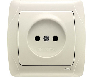 картинка Розетка без заземления крем Viko Carmen от интернет-магазина К1-СТРОЙ