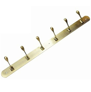 картинка Вешалка 6-ая для ванной на планке бронза от интернет-магазина К1-СТРОЙ