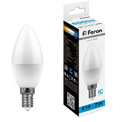 картинка Лампа светодиодная Свеча E14 7W 175-265V 6400K LB-97 Feron от интернет-магазина К1-СТРОЙ