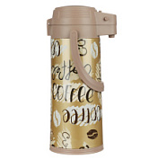 картинка Термос с пневмонасосом "Мокко", стеклянная колба, 1,9 л от интернет-магазина К1-СТРОЙ