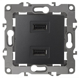 картинка Устройство зарядное USB, 12-4110-05 ЭРА антрацит ЭРА от интернет-магазина К1-СТРОЙ