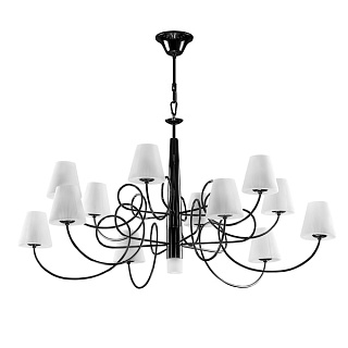 картинка Люстра подвесная Lightstar VORTICO 814337, 13G9, чёрный/белый от интернет-магазина К1-СТРОЙ