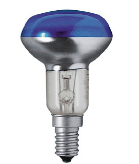 картинка Лампа накаливания зеркальная cиняя R50 40W E14 SPOT PHILIPS от интернет-магазина К1-СТРОЙ