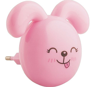 картинка Светильник-ночник "зайчик" 4LED 0,5W 220V розовый , FN1167 от интернет-магазина К1-СТРОЙ