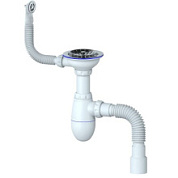 картинка Сифон мойки бут г/пер 3 1/2"x40 гофр 40х40/50 нерж/сетка B426 Unicorn от интернет-магазина К1-СТРОЙ