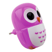 картинка Светильник светодиодный (ночник) LE LED NL-820 0,6W (Сова, цв. розовый), LE062101-0011 LEEK от интернет-магазина К1-СТРОЙ