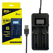 картинка Зарядное устройство для аккумулятора HD-8991B от USB, с LCD дисплеем (18650) на 2-слота от интернет-магазина К1-СТРОЙ