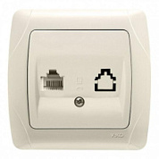 картинка Розетка телефонная RJ11 крем Viko Carmen  от интернет-магазина К1-СТРОЙ