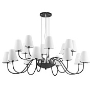 картинка Люстра подвесная Lightstar DIAFANO 16х40W G9, чёрный хром/белый от интернет-магазина К1-СТРОЙ