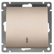 картинка Выключатель 1-клавишный 10А проходной Шампань А0025-Br Universal Афина от интернет-магазина К1-СТРОЙ