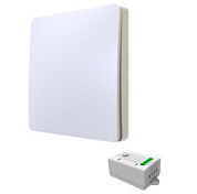 картинка Выключатель беспроводной 1-клавишный с радиочастотным контроллером белый Spartum от интернет-магазина К1-СТРОЙ