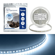 картинка Светодиодная LED лента LS501, 120SMD 11Вт/м 24V 6000К 41058 Feron от интернет-магазина К1-СТРОЙ