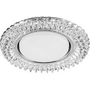 картинка Светильник встраиваемый с белой LED подсветкой CD4035 потолочный GX53 без лампы, прозрачный хром, 40502 Feron от интернет-магазина К1-СТРОЙ
