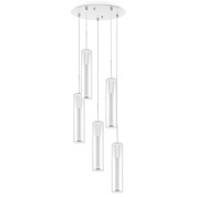 картинка Подвесная люстра Lightstar CILINO 5х40W GU10, матовый белый от интернет-магазина К1-СТРОЙ