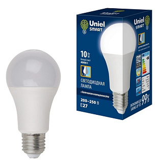 картинка Лампа светодиодная LED-A60-10W-4000K-E27-PS PLS10WH от интернет-магазина К1-СТРОЙ