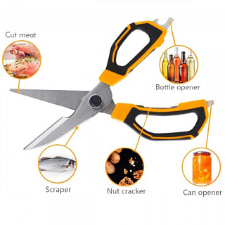 картинка Ножницы кухонные, 225 мм HSCRS822251 INGCO от интернет-магазина К1-СТРОЙ