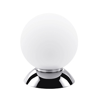 картинка Настольная лампа Lightstar GLOBO 1х40W E14, хром/белый от интернет-магазина К1-СТРОЙ