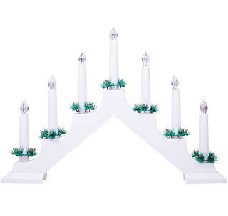 картинка Светильник горка рождественская 7 свечей NEON белый Neon-Night от интернет-магазина К1-СТРОЙ