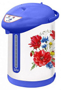 картинка Чайник-термос электрический 820 Вт, 2,8 л "Полевые цветы" белый с голубым П7-820 ВАСИЛИСА от интернет-магазина К1-СТРОЙ