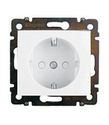 картинка Розетка с заземлением и со шторками белый 774421 Legrand Valena от интернет-магазина К1-СТРОЙ