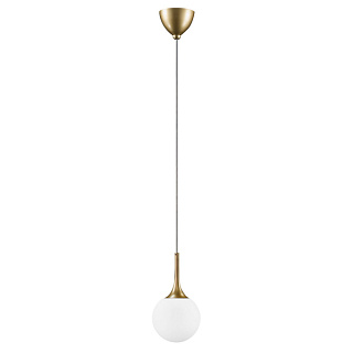 картинка Подвес Lightstar GLOBO 1х40W E14, золото/белый от интернет-магазина К1-СТРОЙ