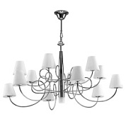 картинка 814334*** (MD5082-12+1C) Люстра подв VORTICO 12х40W G9+1х40W G9 ХРОМ/БЕЛЫЙ (в комплекте) от интернет-магазина К1-СТРОЙ