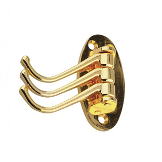 картинка Крючок-вешалка 3-ой поворотный золотой от интернет-магазина К1-СТРОЙ
