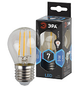 картинка Светодиодная лампа F-LED P45-7W-840-E27 E27/Е27 7Вт филамент шар нейтральный белый свет ЭРА от интернет-магазина К1-СТРОЙ