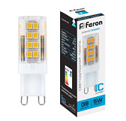 картинка Лампа светодиодная 5W 230V G9 6400K LB-432 25771 Feron от интернет-магазина К1-СТРОЙ