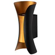 картинка Декоративная подсветка светодиодная 10Вт 3500К черный/золото IP54 для интерьера, фасадов зданий WL42 BK+GD ЭРА от интернет-магазина К1-СТРОЙ