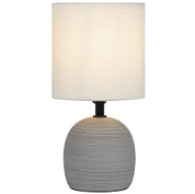 картинка Настольная лампа 7044-501 1 * Е14 40 Вт керамика серая с абажуром Rivoli Sheron от интернет-магазина К1-СТРОЙ