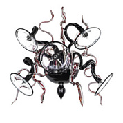 картинка Бра настенное Lightstar RICCIOLO 5х20W G4, чёрный+красный от интернет-магазина К1-СТРОЙ
