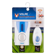 картинка Звонок беспроводной 36 мелодий белый UDB-Q027 W-R1T1-16S-80M-WH Volpe от интернет-магазина К1-СТРОЙ