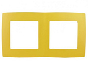 картинка Рамка на 2 поста, 12-5002-21 жёлтый ЭРА от интернет-магазина К1-СТРОЙ