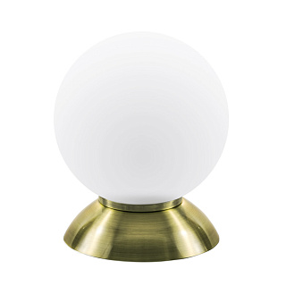 картинка Настольная лампа Lightstar GLOBO 1х40W E14, бронза/белый от интернет-магазина К1-СТРОЙ