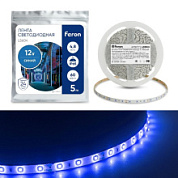 картинка Светодиодная лента Feron LS604 60SMD(2835) 4,8Вт/м 12V IP65, синий от интернет-магазина К1-СТРОЙ