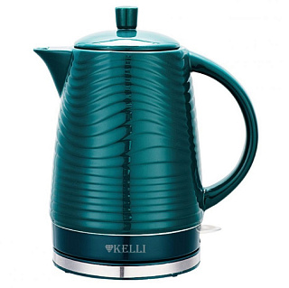 картинка Чайник керамический 1.8л KL-1809 Изумруд KELLI от интернет-магазина К1-СТРОЙ