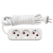 картинка Удлинитель 3м 3 гнезда без заземления Universal  от интернет-магазина К1-СТРОЙ