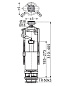 Сливной механизм для бачка со стоп-кнопкой A2000 Alcaplast