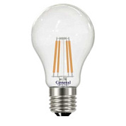 картинка Лампа светодиодная Е27 8вт 4500K филаментная 645700 GENERAL от интернет-магазина К1-СТРОЙ