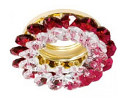 картинка Светильник потолочный CD4147 с красным стеклом золото JCDR11 G4.0 FERON от интернет-магазина К1-СТРОЙ