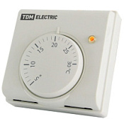 картинка Термостат механический открытого монтажа НТ-1 индикатор, вкл/выкл 10А 230В белый SQ2503-0009 TDM от интернет-магазина К1-СТРОЙ
